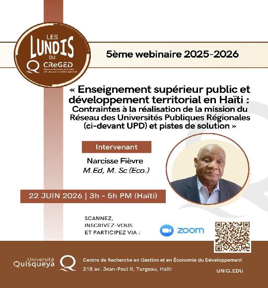 Les LUNDIS du CReGED : 5ème webinaire